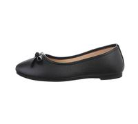 Ital Design Damenschuhe Ballerinas Klassische Ballerinas, TD2226-, Kunstleder, Schwarz, Gr. 38