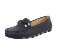 Ital Design Damenschuhe Halbschuhe Mokassins, 1738-, Kunstleder, Dunkelblau, Gr. 39