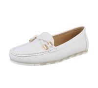 Ital Design Damenschuhe Halbschuhe Mokassins, 1738-, Kunstleder, Weiß, Gr. 39