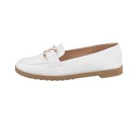 Ital Design Damenschuhe Halbschuhe Mokassins, LCL-19-, Kunstleder, Weiß, Gr. 38