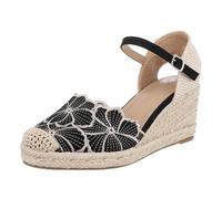 Ital Design Damenschuhe Pumps Keilpumps, 55-A04-, Textil, Schwarz, Gr. 40