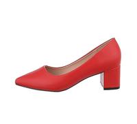 Ital Design Damenschuhe Pumps Klassische Pumps, CIC-309-, Kunstleder, Rot, Gr. 38