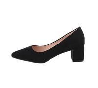 Ital Design Damenschuhe Pumps Klassische Pumps, CIC-316-, Textil, Schwarz, Gr. 39