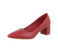 Ital Design Damenschuhe Pumps Klassische Pumps, YU-083-, Kunstleder, Rot, Gr. 37