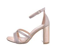 Ital Design Damenschuhe Sandalen & Sandaletten High-Heel Sandaletten, B1639-127-, Kunstleder, Champagner, Gr. 38