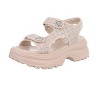 Ital Design Damenschuhe Sandalen & Sandaletten High-Heel Sandaletten, CH893-, Kunstleder, Beige, Gr. 38