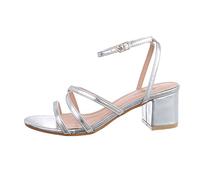 Ital Design Damenschuhe Sandalen & Sandaletten High-Heel Sandaletten, CIC-103-, Kunstleder, Silber, Gr. 37