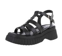 Ital Design Damenschuhe Sandalen & Sandaletten High-Heel Sandaletten, LOLA5235-, Kunstleder, Schwarz, Gr. 39