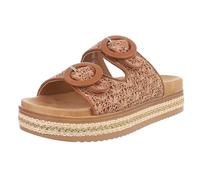 Ital Design Damenschuhe Sandalen & Sandaletten Keilsandaletten, 1640-, Kunstleder, Camel, Gr. 39