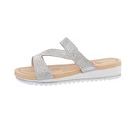 Ital Design Damenschuhe Sandalen & Sandaletten Keilsandaletten, AM207-, Kunstleder, Silber, Gr. 39