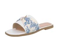 Ital Design Damenschuhe Sandalen & Sandaletten Pantoletten, BJ702-, Kunstleder, Weiß Blau, Gr. 41