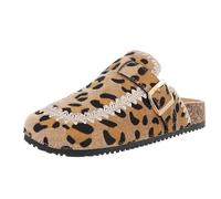 Ital Design Damenschuhe Sandalen & Sandaletten Pantoletten, CH890-, Textil, Beige Braun, Gr. 39