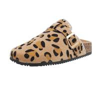 Ital Design Damenschuhe Sandalen & Sandaletten Pantoletten, CH891-, Textil, Beige Braun, Gr. 38
