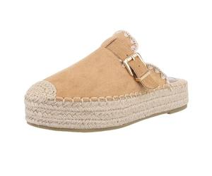 Ital Design Damenschuhe Sandalen & Sandaletten Pantoletten, CH905-, Textil, Camel, Gr. 39