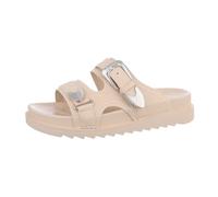 Ital Design Damenschuhe Sandalen & Sandaletten Pantoletten, DM-36-, Kunstleder, Beige, Gr. 36