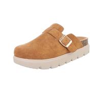 Ital Design Damenschuhe Sandalen & Sandaletten Pantoletten, DM803-, Textil, Camel, Gr. 38