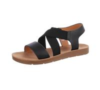 Ital Design Damenschuhe Sandalen & Sandaletten Riemchensandalen, 1458-1-, Kunstleder, Schwarz, Gr. 36