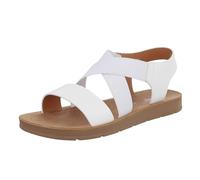 Ital Design Damenschuhe Sandalen & Sandaletten Riemchensandalen, 1458-1-, Kunstleder, Weiß, Gr. 40