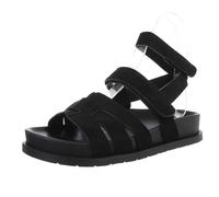 Ital Design Damenschuhe Sandalen & Sandaletten Riemchensandalen, BJ710-, Textil, Schwarz, Gr. 41