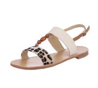 Ital Design Damenschuhe Sandalen & Sandaletten Riemchensandalen, BJ717-, Textil, Beige Braun, Gr. 39