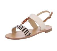 Ital Design Damenschuhe Sandalen & Sandaletten Riemchensandalen, BJ717-, Textil, Beige, Gr. 38