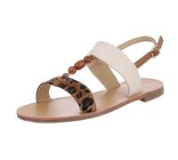 Ital Design Damenschuhe Sandalen & Sandaletten Riemchensandalen, BJ717-, Textil, Braun Beige, Gr. 38