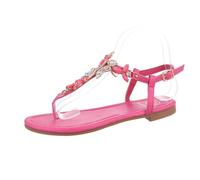 Ital Design Damenschuhe Sandalen & Sandaletten Riemchensandalen, CD303-, Kunstleder, Pink, Gr. 38
