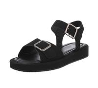 Ital Design Damenschuhe Sandalen & Sandaletten Riemchensandalen, NN616-, Kunstleder, Schwarz, Gr. 41