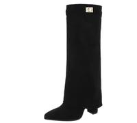 Ital Design Damenschuhe Stiefel High-Heel Stiefel, DES8063S-, Textil, Schwarz, Gr. 39