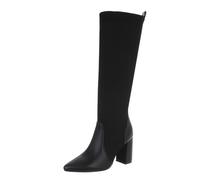Ital Design Damenschuhe Stiefel High-Heel Stiefel, DES910P-, Kunstleder, Schwarz, Gr. 40
