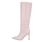 Ital Design Damenschuhe Stiefel High-Heel Stiefel, LA-258-, Kunstleder, Altrosa, Gr. 39