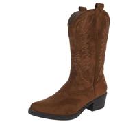 Ital Design Damenschuhe Stiefel Western- & Bikerstiefel, 301-A32S-, Textil, Braun, Gr. 40
