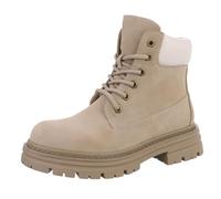 Ital Design Damenschuhe Stiefeletten Plateaustiefeletten, 23-6-, Kunstleder, Hellbraun, Gr. 36