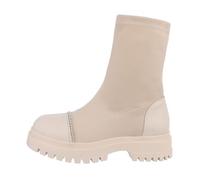 Ital Design Damenschuhe Stiefeletten Plateaustiefeletten, 5182-5A-, Kunstleder, Beige, Gr. 38