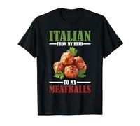 Italian from My Head to My Meatballs Nahrungsnudeln - Preisgünstiges Grafik-T-Shirt