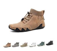 Italian Handmade High Boots-for Wiecel Barefoot Shoes Leather - Leather Boots Men - for Ldeck Barefoot Shoes - Suede Shoes Men - Leather Boots Men's Fashion Barefoot Shoes - Casual Outdoor Trainers fo