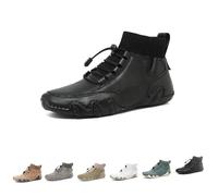 Italian Handmade High Boots-for Wiecel Barefoot Shoes Leather - Leather Boots Men - for Ldeck Barefoot Shoes - Suede Shoes Men - Leather Boots Men's Fashion Barefoot Shoes - Casual Outdoor Trainers fo
