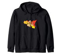 Italien Flagge im Sizilien Umriss - Sizilien Kapuzenjacke