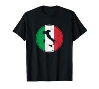 Italien Vintage Karte Italienische Flagge Italiener T-Shirt
