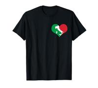 Italienische Flagge Herz Italien Liebe Italien Karte Familienerbe T-Shirt