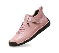Italienische Handgefertigte Wildleder Stiefel Mit Klettverschluss, Beckschuhe Für Unisex, Wasserdicht, Leichte, rutschfeste, Atmungsaktive Outdoorbarfuss Schuhe Damen Herren Wanderschuh (37)