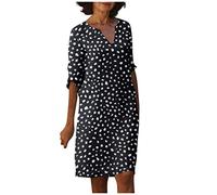 Italienische Kleider Damen Kleid A Linie Damen Luftige Sommerkleider Weisses Shirtkleid Sommer Weiss Strandkleid Große Größen Sommerkleidung Weißes Kleid Knielang Multiway Schwarzes