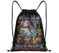 Italiian Braiinrott Sporttasche mit Kordelzug, Italiian Braiinrott Sportbeutel, Sporttasche Klein, Rucksack Leichtes Polyester,Fitnessstudio, Lässig Turnbeutel für Schule & Reise