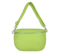 ITALYSHOP24-COM OBC Made in Italy Damen Leder Tasche Gürteltasche Crossbody Hüfttasche Bauchtasche Umhängetasche Cross-Over Bodybag Schultertasche Handytasche (Apfelgrün)