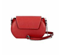 ITALYSHOP24-COM OBC Made in Italy Damen Leder Tasche Kroko Prägung oder Glattleder Umhängetasche Clutch Wildleder Handtasche Ledertasche Schultertasche Rot