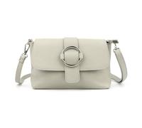 ITALYSHOP24 Made in Italy Damen Leder Tasche Umhängetasche Cross Over Body Messenger Bag Echtleder Ledertasche Schultertasche Brusttasche Hüfttasche Gürteltasche Clutch Abendtasche Hellgrau