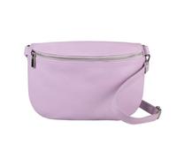 ITALYSHOP24 OBC Made in Italy Damen Leder Tasche Gürteltasche Crossbody Hüfttasche Bauchtasche Umhängetasche Cross-Over Bodybag Schultertasche Handytasche (Flieder)