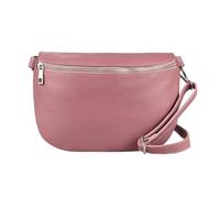 ITALYSHOP24 OBC Made in Italy Damen Leder Tasche Gürteltasche Crossbody Hüfttasche Bauchtasche Umhängetasche Cross-Over Bodybag Schultertasche Handytasche (Altrosa)