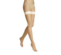 ITEM m6 - Halterlose Strümpfe mit Kompression für Damen, 15 DEN, Größe L, "INVISIBLE STAY-UPS", Light Tan / Butterscotch