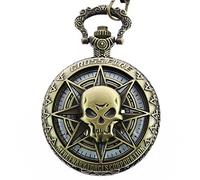 itemstoday Bronze Skull Schutzhülle Antik Mechanische Steampunk Retro Herren Taschenuhr